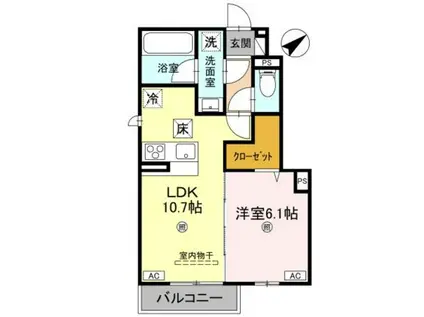 ステラ ルーチェ(1LDK/1階)の間取り写真