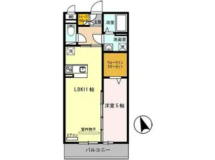 エトワール(1LDK/3階)の間取り写真