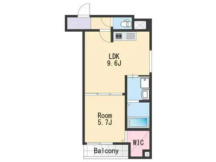 フジパレス新中通Ⅲ番館(1LDK/3階)の間取り写真