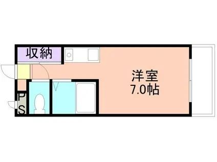 コーポYK(ワンルーム/1階)の間取り写真