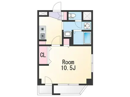 オリエンタルパレス(1K/4階)の間取り写真