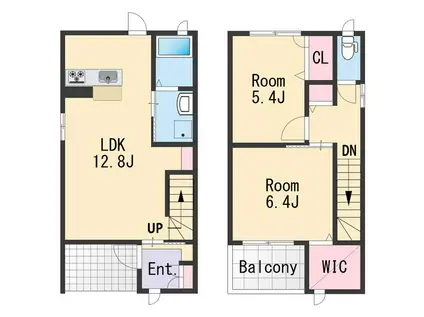 シャーメゾン松江(2LDK/1階)の間取り写真
