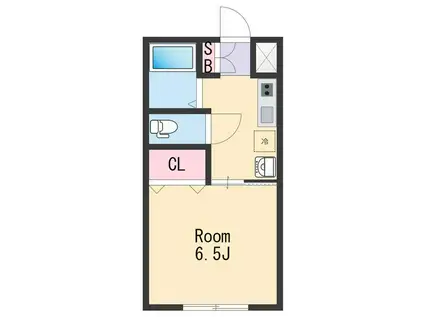 グランターナ(1K/1階)の間取り写真