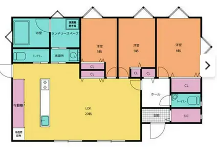 南海電鉄南海本線 和歌山大学前駅 徒歩20分 1階建 築6年(3LDK)の間取り写真