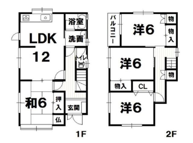 和歌山線 船戸駅 徒歩25分 2階建 築38年(4LDK)の間取り写真