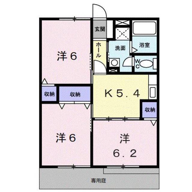 阪和線 紀伊駅 徒歩8分 2階建 築28年(3K/1階)の間取り写真