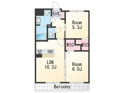 ユーミー三葛(2LDK/4階)の間取り写真