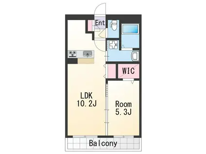 ユーミー三葛(1LDK/1階)の間取り写真