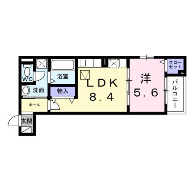モンテリザイア紀和(1LDK/2階)の間取り写真