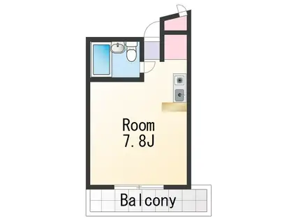 サンコープラザ南出島(ワンルーム/1階)の間取り写真