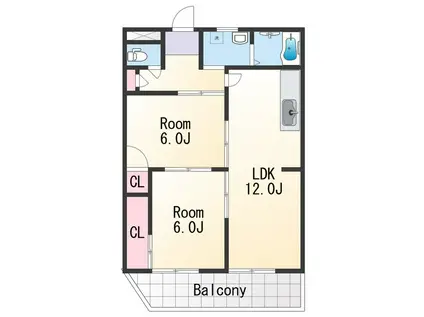 ラピュタ宮前(2LDK/4階)の間取り写真
