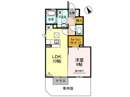 オリーブコート(1LDK/1階)の間取り写真