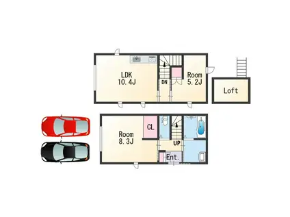 南海電鉄和歌山港線 和歌山港駅 徒歩50分 2階建 築1年(2LDK)の間取り写真