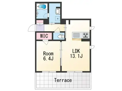 BEREO RIAN(1LDK/2階)の間取り写真