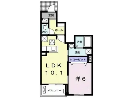 コート・ダジュールA(1LDK/1階)の間取り写真
