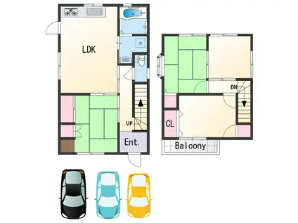 南海電鉄和歌山港線 和歌山港駅 徒歩27分 2階建 築33年(4LDK)の間取り写真