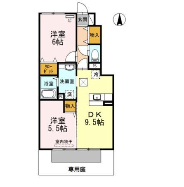 AVANCEKEI(2DK/1階)の間取り写真