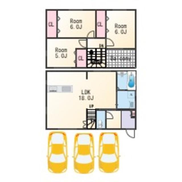 南海電鉄和歌山港線 和歌山港駅 徒歩42分 2階建 築15年(3LDK)の間取り写真
