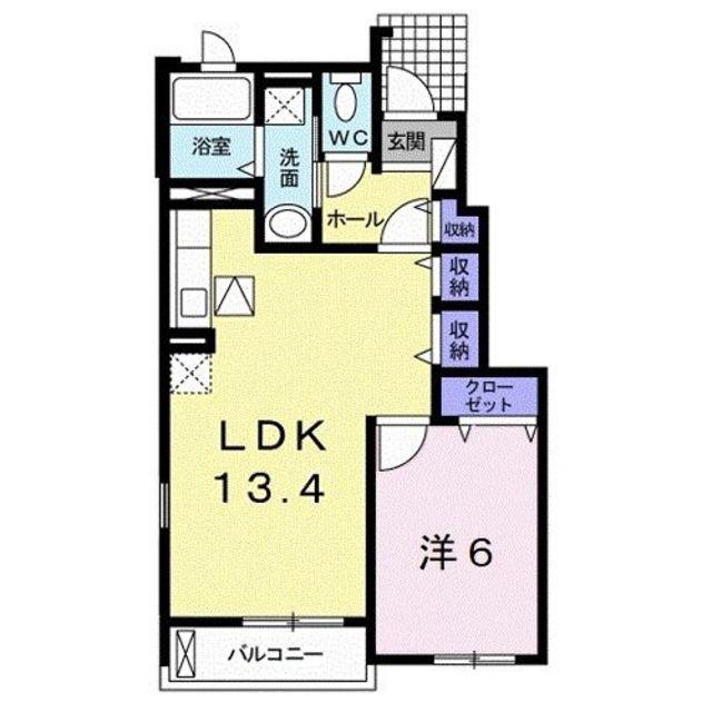 グレイスⅢ(1LDK/1階)の間取り写真
