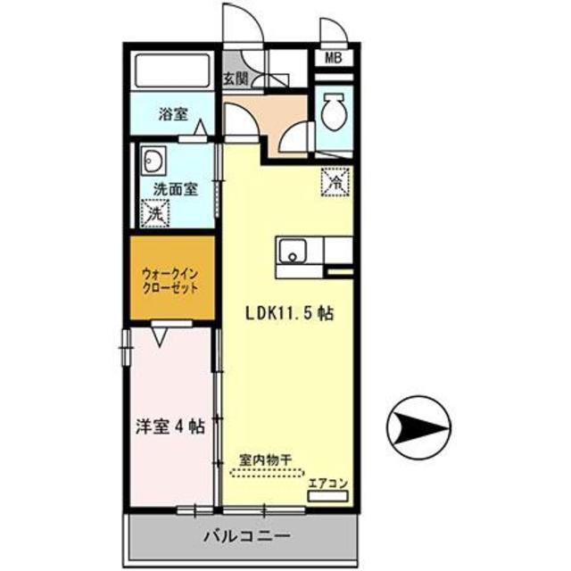 サウスメゾンエーデルワイス(1LDK/3階)の間取り写真