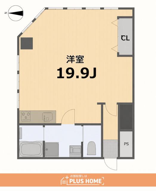 PAL本町ビル(ワンルーム/4階)の間取り写真