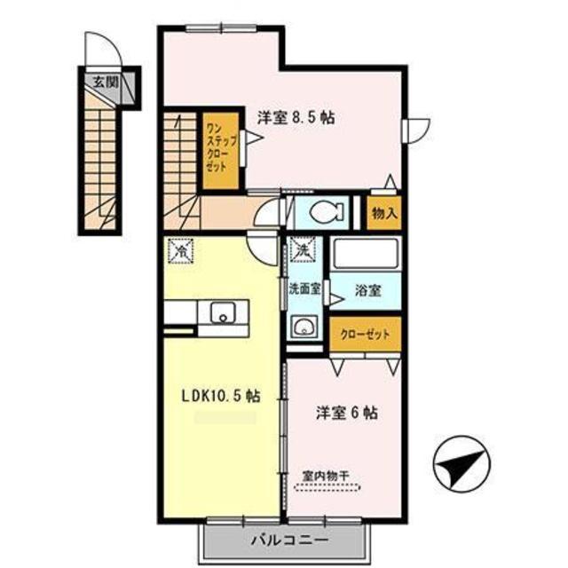 フォレスト コート(2LDK/2階)の間取り写真