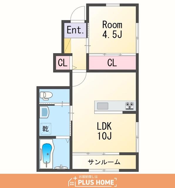 有本アパートⅠ(1LDK/1階)の間取り写真