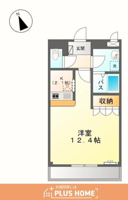 ヴェニール紀の川(ワンルーム/1階)の間取り写真