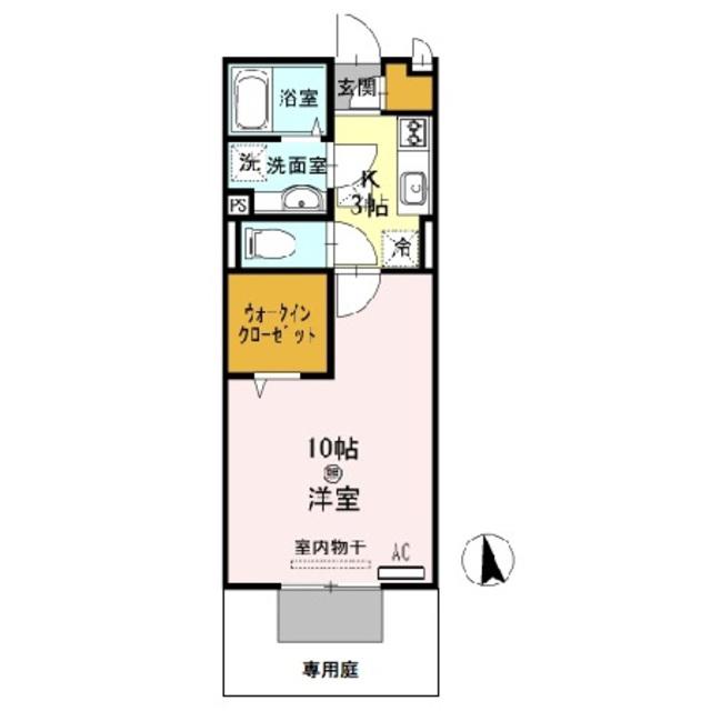 D-ROOM WIN WIN(1K/2階)の間取り写真