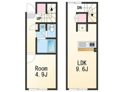 レオネクストほしやⅡ(1LDK/1階)の間取り写真