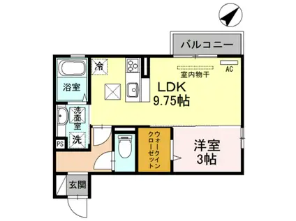 ブラウニーテラス(1LDK/1階)の間取り写真