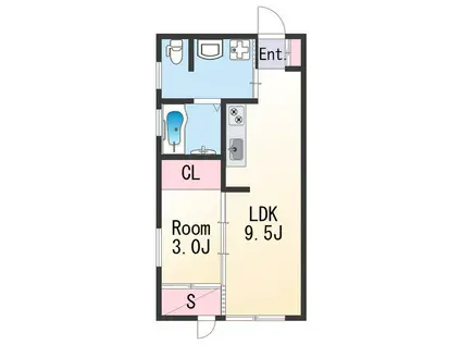 KOYA 430(1LDK/2階)の間取り写真