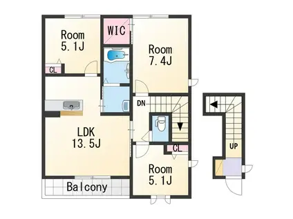 MASTCOURT秋葉(3LDK/2階)の間取り写真