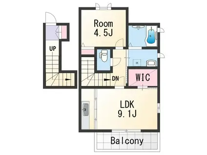 シャーメゾンアコーレ(1LDK/2階)の間取り写真