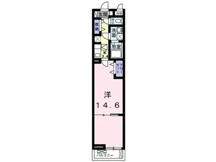 フォレスタ・和歌浦(1K/1階)の間取り写真