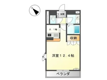 ハイム・サザンクロス(1K/2階)の間取り写真