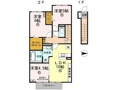 D-ROOM内原B(3LDK/2階)の間取り写真