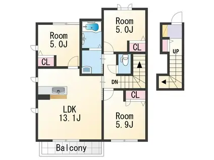 フローラル・アイⅡ(3LDK/2階)の間取り写真