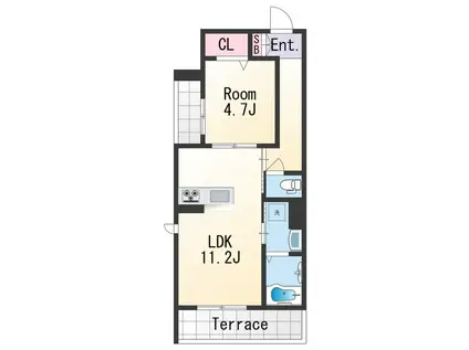 ハルミエール Ⅱ(1LDK/1階)の間取り写真