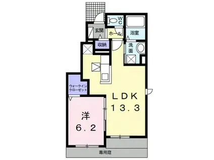 サンフェリーチェ(1LDK/1階)の間取り写真