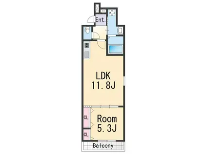 フジパレス和歌山木広サウス(1LDK/1階)の間取り写真
