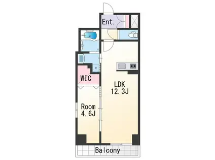 NEXTAGE吉田(1LDK/7階)の間取り写真