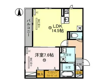 コーポTE Ⅱ(1LDK/3階)の間取り写真