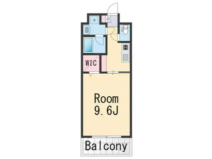 ルシェール(1K/3階)の間取り写真