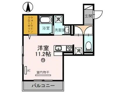 D-ROOM北田辺丁(ワンルーム/3階)の間取り写真