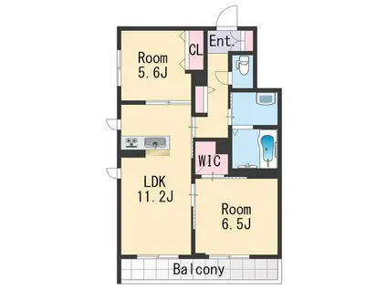 BEREO HIKO-U太田(2LDK/2階)の間取り写真