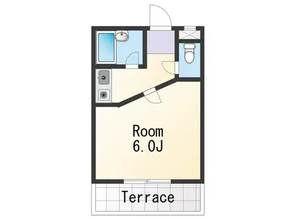 グリーンプラザ谷町弐番館(1K/1階)の間取り写真