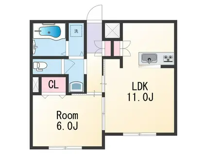 グランジオ(1LDK/2階)の間取り写真