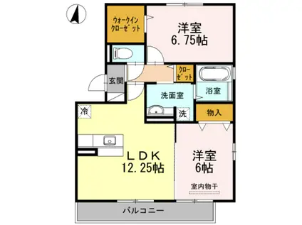 フロレゾンキヒロ(2LDK/2階)の間取り写真