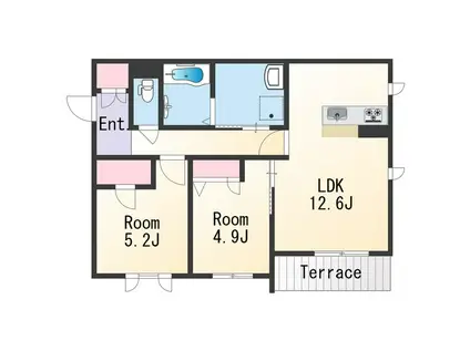 シャーメゾンMS(2LDK/1階)の間取り写真